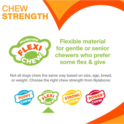 Flexi Chew Bone Dog Toy - Peanut Butter & Bacon Flavor, Xx-Small, 2 Count - Perfect for Small Dogs!