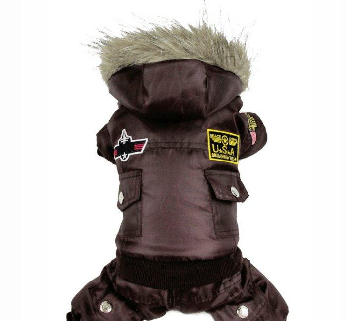 Air Force Inspired Four-Legged Pet Suit - Stylish Autumn And Winter Coats For Dogs-3